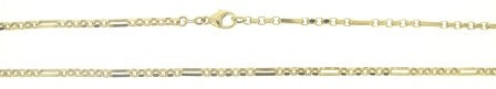 Vintage 9ct Yellow Gold Figaro Belcher Link Chain 27.5'