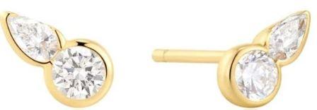 Ania Haie Gold Plated RD & Teardrop Cubic Zirconia Stud Earrings