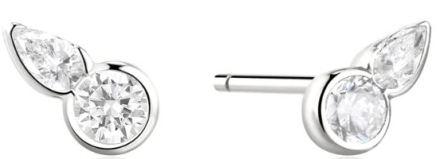 Ania Haie Sterling Silver Rd & Teardrop Cubic Zirconia Stud Earrings