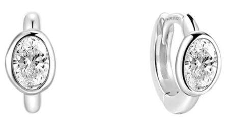 Ania Haie Sterling Silver Bz Set Cubic Zirconia Hoop Earrings 6.5mm