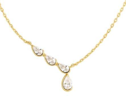 Ania Haie Gold Plated 4St Cubic Zirconia Teardrop Necklace 40.5-45.5cm