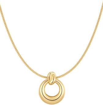 Ania Haie Gold Plated Open Circle Necklace 42.5-47.5cm