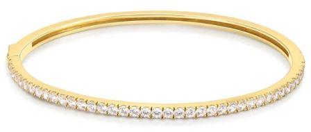 Ania Haie Gold Plated Pavé Cubic Zirconia Tennis Bangle
