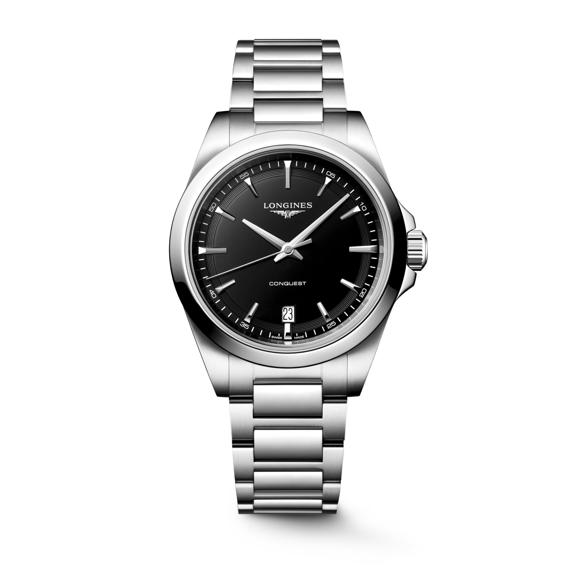 Longines Conquest 38mm Black Dial Quartz Mens Watch