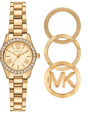 Michael Kors Womens Lexington Gold 26mm Watch Set