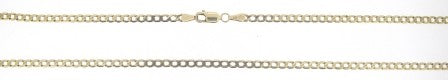 Vintage 9ct Yellow Gold Curb Link Chain 22'