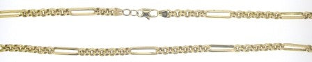 Vintage 9ct Yellow Gold Figaro Paper Link Chain 27.5'