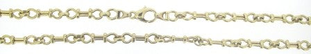 Vintage 9ct Yellow Gold Fancy Link Chain 20.5'