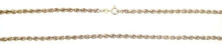Vintage 9ct Yellow Gold Rope Link Chain 26'