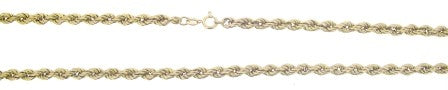Vintage 9ct Yellow Gold Rope Link Chain 30'
