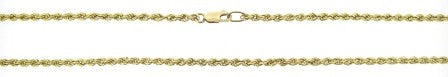 Vintage 9ct Yellow Gold Rope Chain 21'