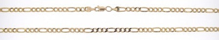Vintage 14ct Rose Gold Figaro Link Chain 19.5'