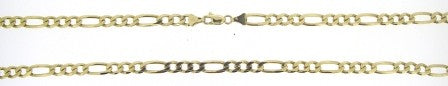 Vintage 9ct Yellow Gold Figaro Link Chain 20.5'