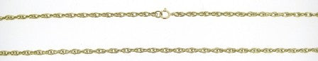 Vintage 9ct Yellow Gold Rope Chain 24.5'