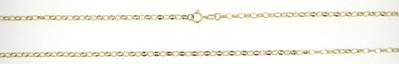 Vintage 9ct Yellow Gold Rolo Link Chain 20.5'