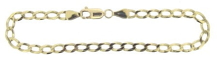 Vintage 9ct Yellow Gold Curb Link Bracelet 9'