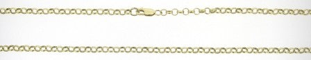 Vintage 9ct Yellow Gold Rolo Link Chain 21'