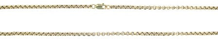 Vintage 9ct Yellow Gold Rolo Link Chain 18'
