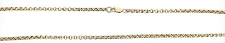 Vintage 9ct Yellow Gold Rolo Link Chain 20'