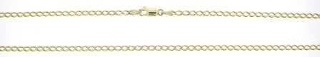 Vintage 9ct Yellow Gold Curb Link Chain 24'