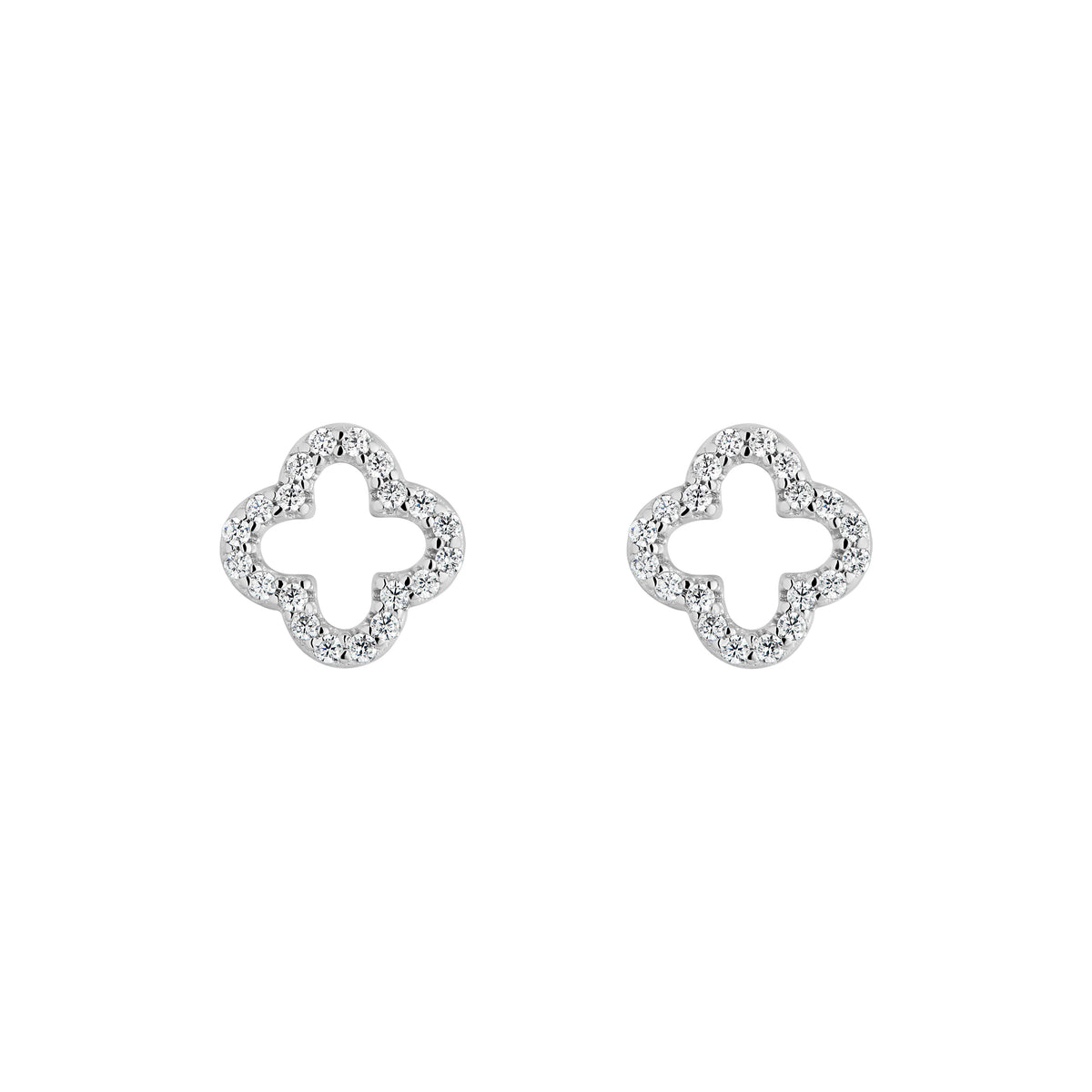 Sterling Silver Synthetic Pearl Cubic Zirconia Cluster Drop Earrings
