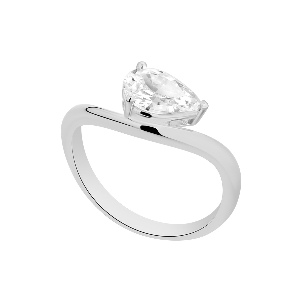 SS PE CZ Wave Ring