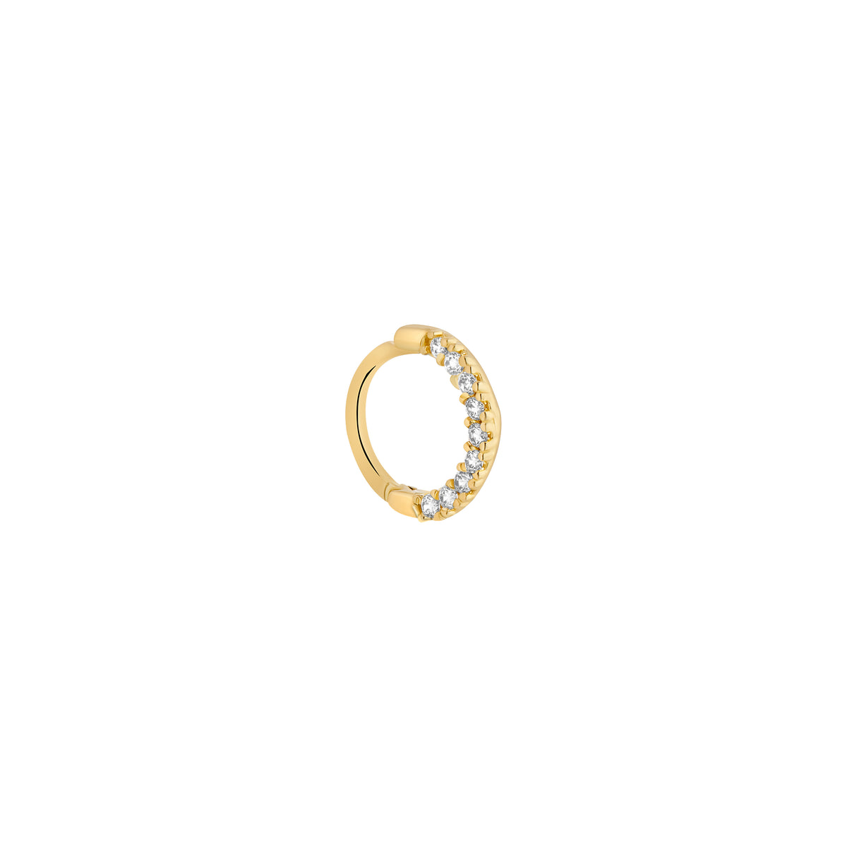 9ct Yellow Gold Cubic Zirconia Clover Earring