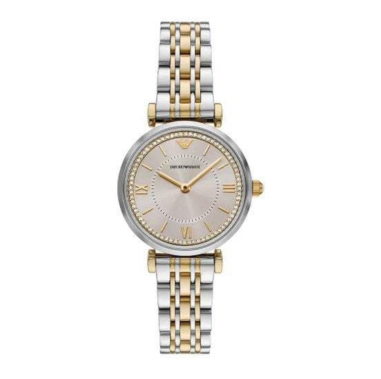 Emporio Armani Ladies Gianni T-Bar Mother of Pearl 32mm Watch