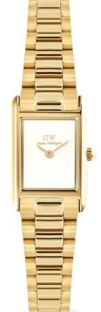 Daniel Wellington Bound Mini - Green Lizard Leather Strap 17x25.9mm White Dial Quartz Ladies Watch