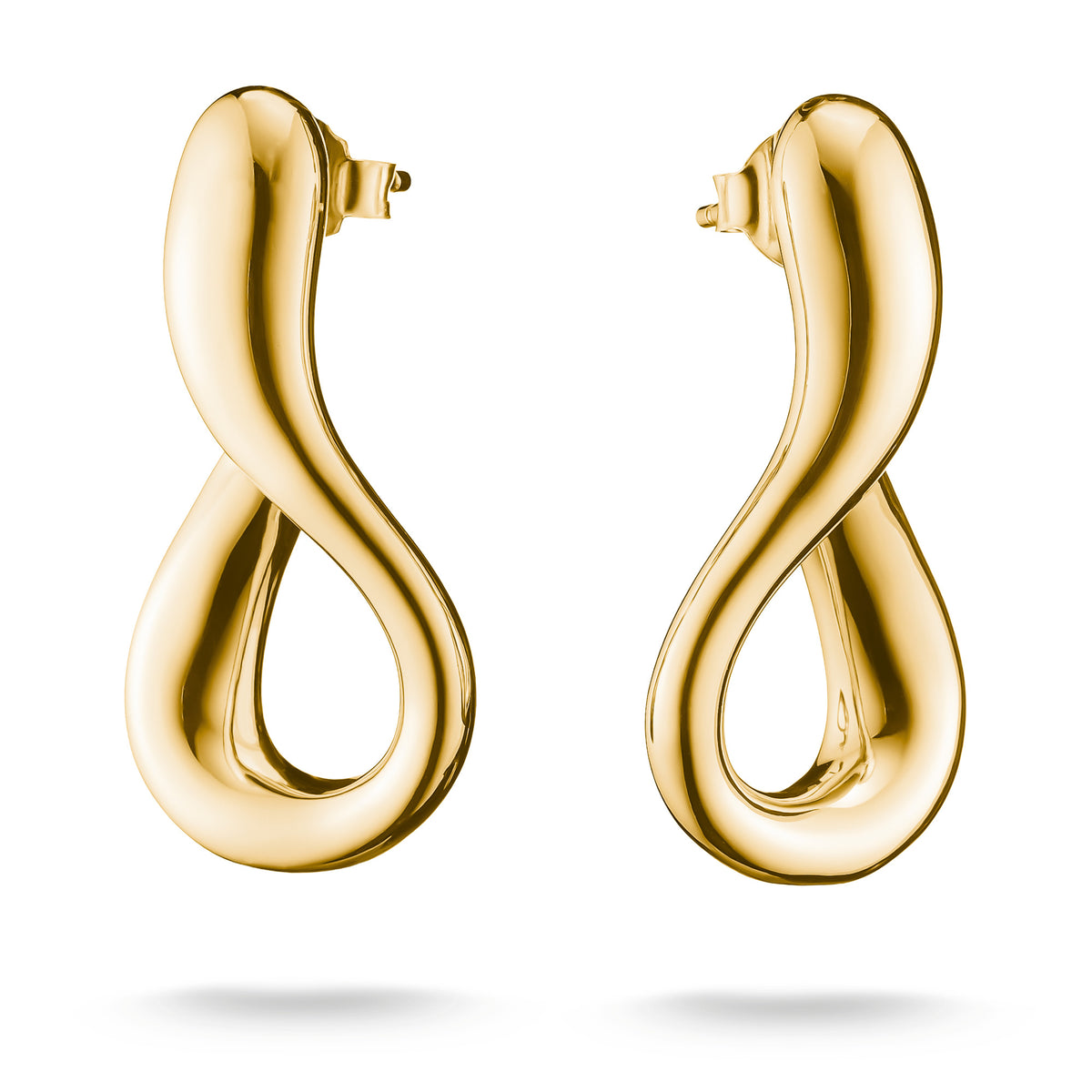 Thomas Sabo Yellow Gold Plated Twist Drop Stud Earrings