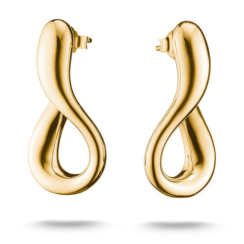 Thomas Sabo Yellow Gold Plated Twist Drop Stud Earrings
