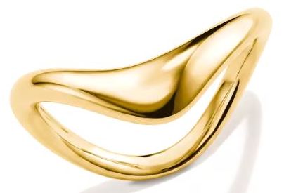 Thomas Sabo Yellow Gold Plated Wave Ring - 58