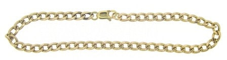 Vintage 18ct Yellow Gold Curb Link Bracelet 8'