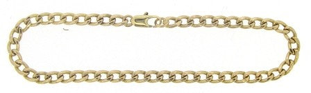 Vintage 9ct Yellow Gold Curb Link Bracelet 8'