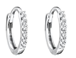 Thomas Sabo Sterling Silver Cubic Zirconia Hoop Earrings 10.50mm