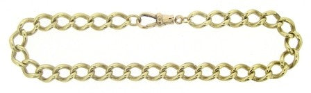Vintage 9ct Yellow Gold Curb Link Bracelet 9'