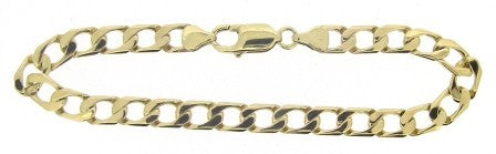 Vintage 9ct Yellow Gold Curb Link Bracelet 8'