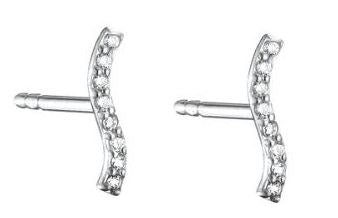 Thomas Sabo Sterling Silver Cubic Zirconia Wave Stud Earrings