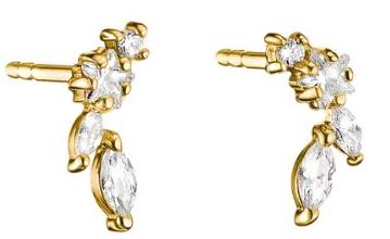 Thomas Sabo Yellow Gold Plated Multi Shape Cubic Zirconia Stud Earrings