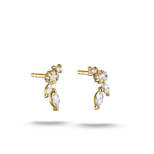 Thomas Sabo Yellow Gold Plated Multi Shape CZ Stud Earrings