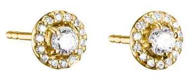 Thomas Sabo Yellow Gold Plated Cubic Zirconia Halo Stud Earrings
