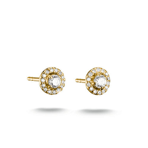 Thomas Sabo Yellow Gold Plated CZ Halo Stud Earrings