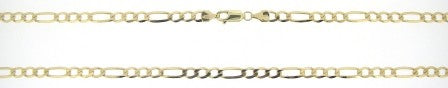 Vintage 9ct Yellow Gold Figaro Link Chain 20'