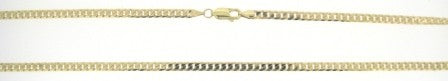 Vintage 9ct Yellow Gold Curb Link Chain 20'