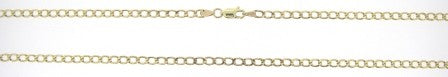 Vintage 9ct Yellow Gold Curb Link Chain 18.5'