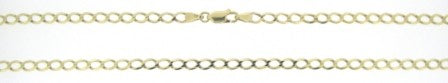 Vintage 9ct Yellow Gold Curb Link Chain 23'