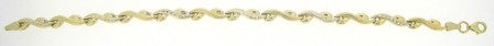 Vintage 18ct Yellow Gold Fancy Link Bracelet 7.5'