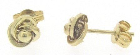 Vintage 9ct Yellow Gold Knot Stud Earrings