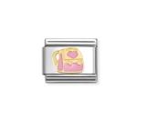Nomination Composable Classic Symbols Heart 2025 Charm - Stainless Steel & Yellow Gold