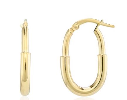 9ct Yellow Gold Hoop Earrings 8mm